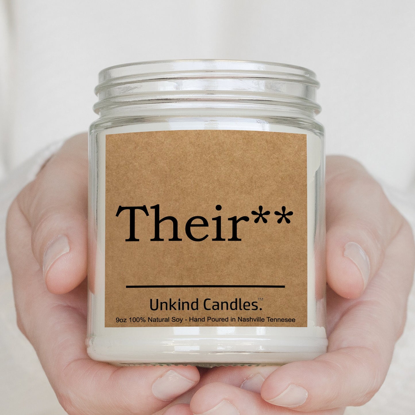 Their** Grammar Correction, autocorrect funny, Soy Candle - Adult Funny Gift. - Inappropriate home decor, gag gift, romantic.