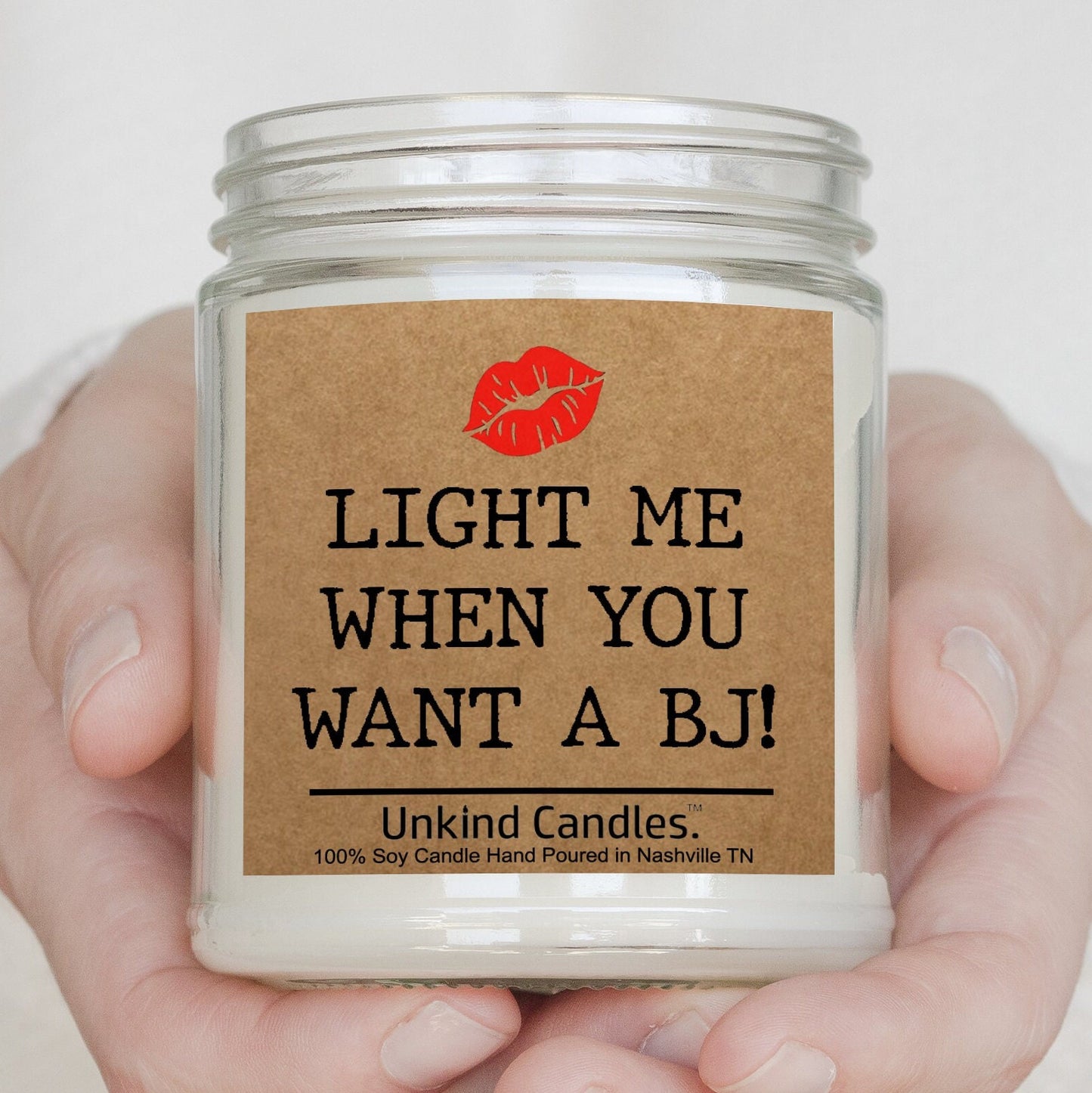 Light me when you want a BJ Soy Candle- Birthday Gift, Birthday Gift for him, Anniversary gift for him, boyfriend, anniversary gift husband