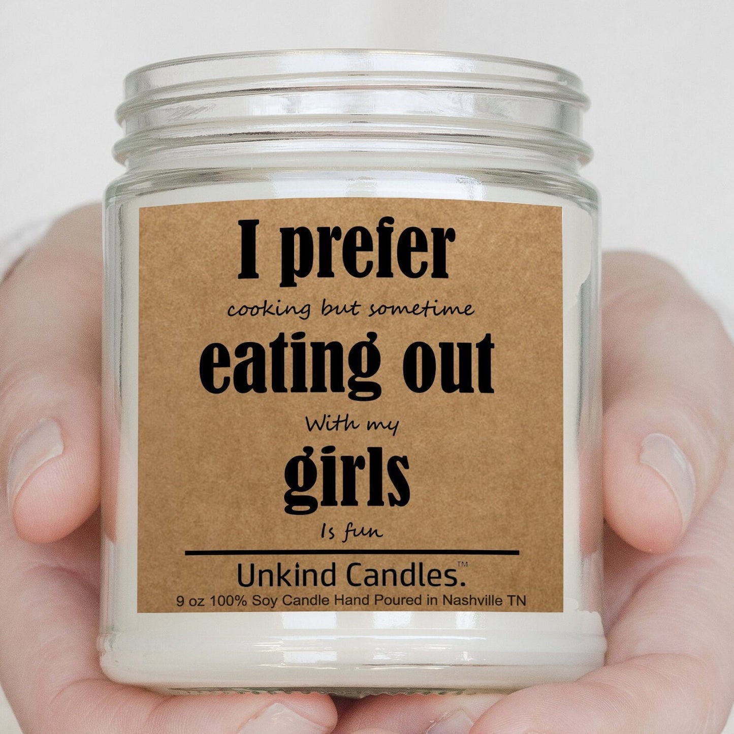 I prefer eating out. Funny Handmade Soy Candle. Sexy valentines Day gift, Anniversary gift, sexy naughty, lesbian gift for her, girlfriend.