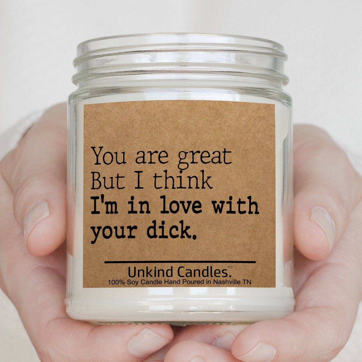 I'm in love with your Dick, Funny Handmade Soy Candle. Boyfriend gift, gift for him, Husband, Sexy Valentines gift. Romantic