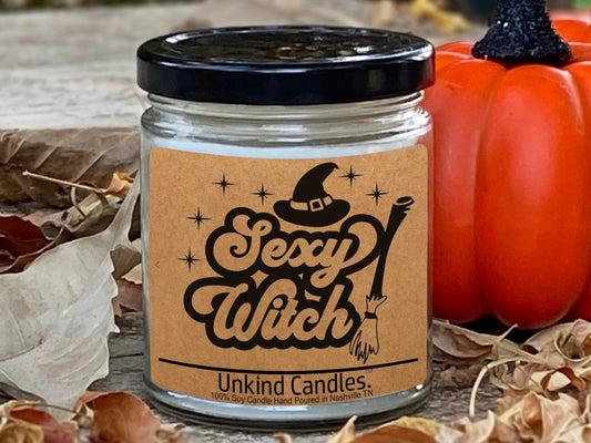 Sexy Witch, Halloween Soy Candle, Funny Handmade Soy Candle. Halloween, Spooky, Home Decor!
