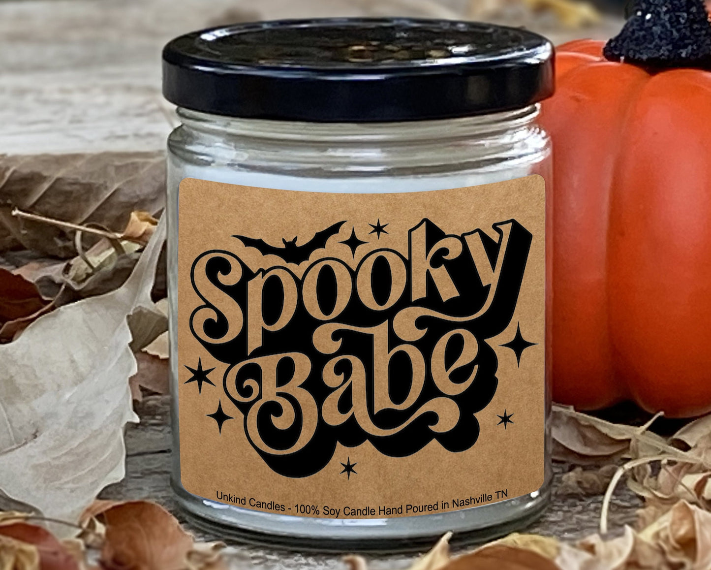 Funny Halloween Soy Candle, Spooky Babe-  Handmade Soy Candle. Halloween, Spooky, Home Decor, Witchy, Spooky, Goth