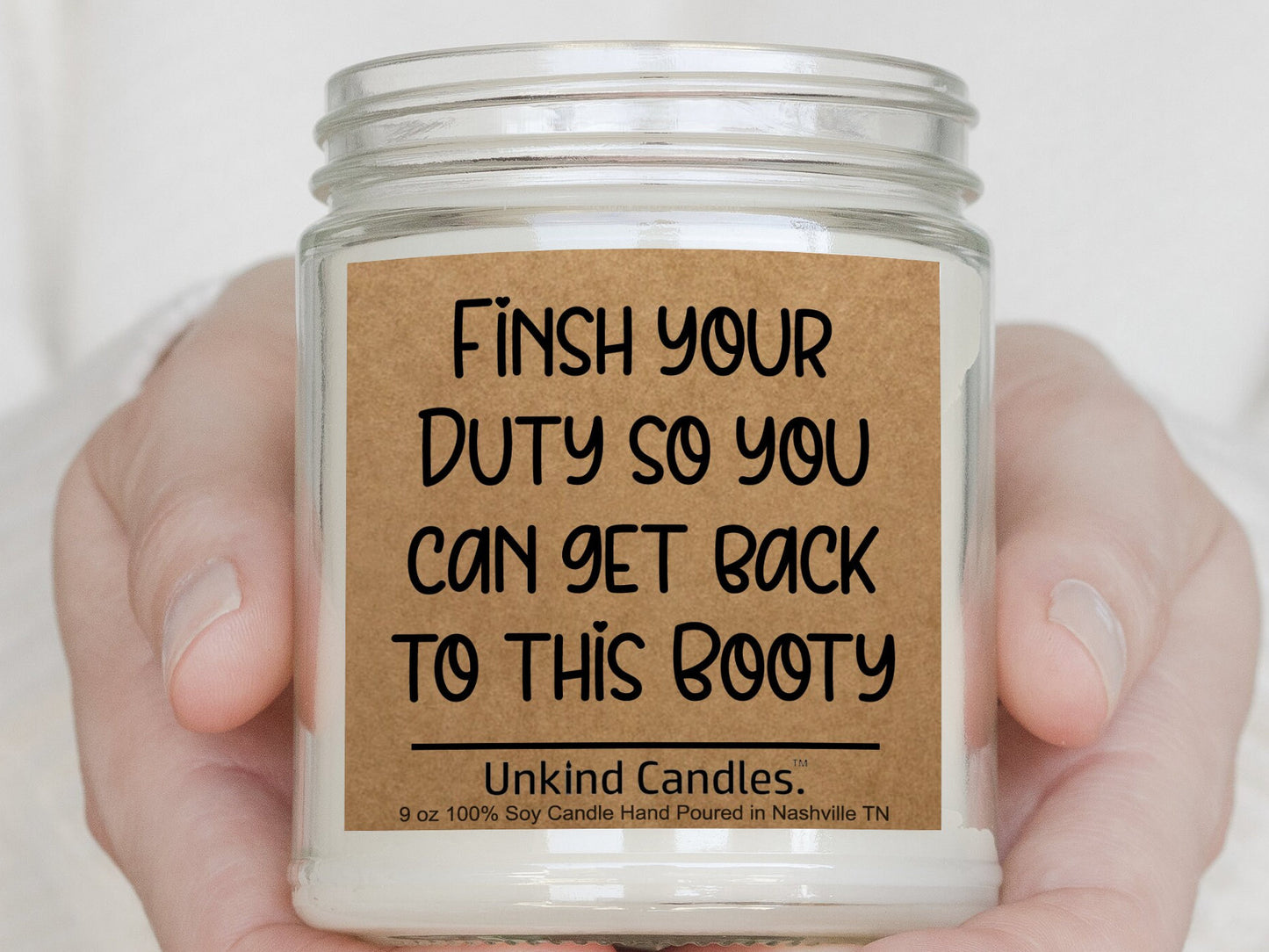 Military Boyfriend Gift - Funny Handmade Soy Candle. Perfect Long Distance Relationship gift for him. Boyfriend gift.