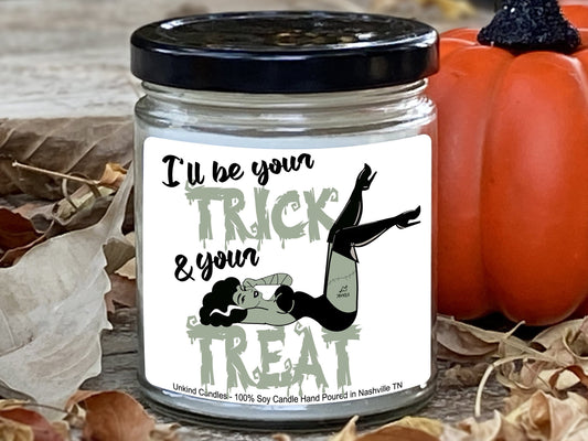 Sexy Halloween Soy Candle, Trick and Treat -  Slutty Handmade Soy Candle. Halloween, Spooky, Home Decor, Witchy, Spooky, Goth, monster