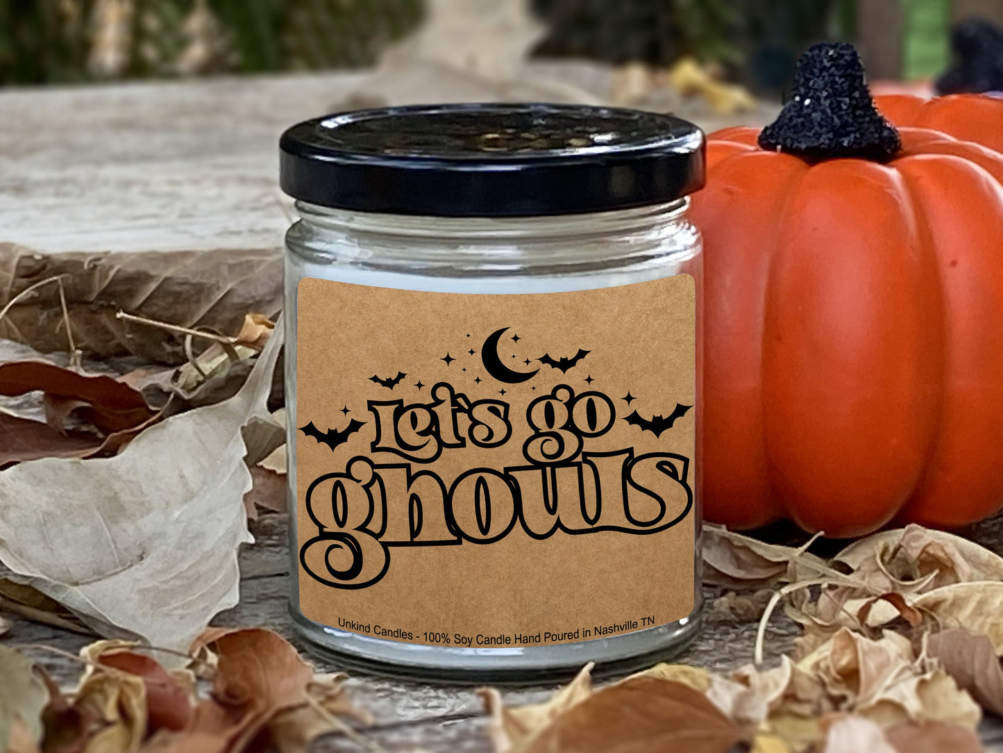 Funny Halloween Soy Candle, Let's Go Ghouls-  Handmade Soy Candle. Halloween, Spooky, Home Decor, Witchy, Spooky, Goth